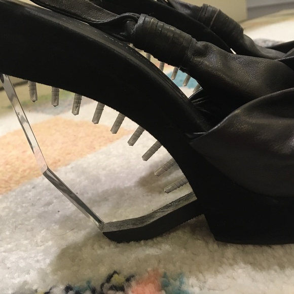 All Saints Spitalfields Lucite Wedge Sandals-Size 37 - Picture 8 of 16